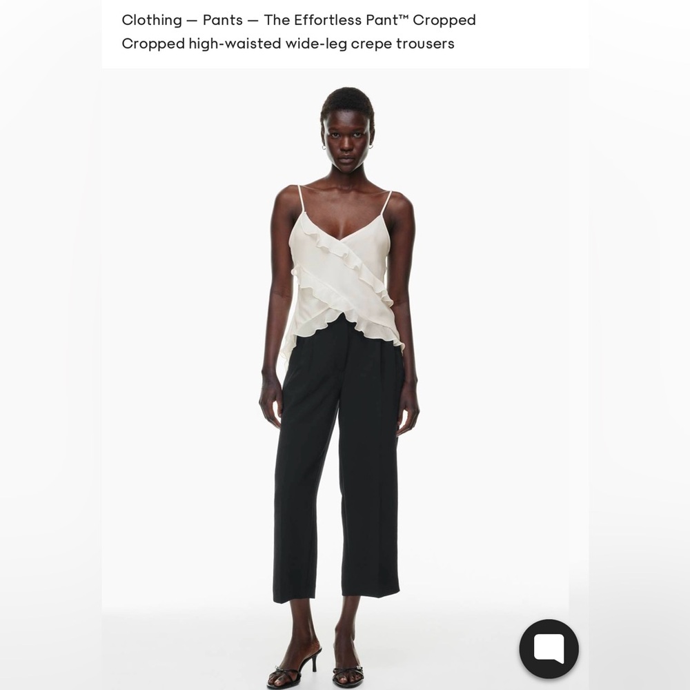 Aritzia Wilfred Effortless Pant Cropped in black